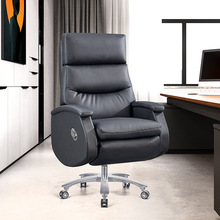 高档牛皮商务老板总裁椅 可躺午休电脑椅 办公室椅人体工学椅定制