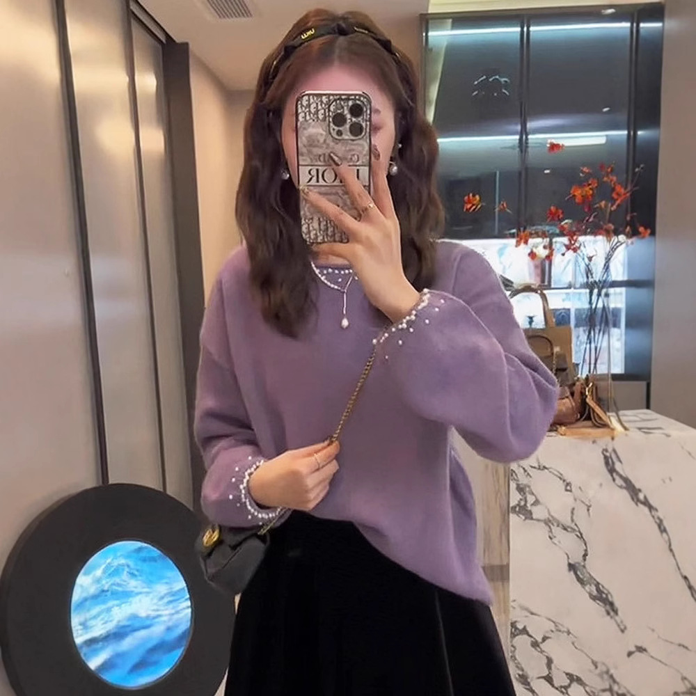 Demi-season winter knitted sweater