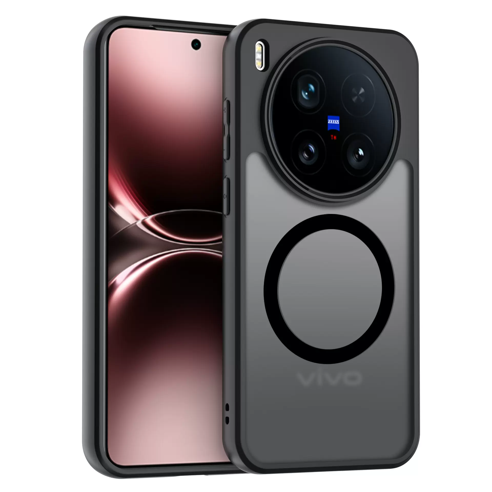 适用vivo x300手机壳磨砂保护套全包大孔x300pro四角内气囊套啤款