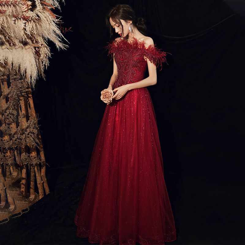 Vestido de novia rojo para la novia, nuevo estilo 2026, vestido de compromiso, vestido de fiesta, elegante vestido largo de verano. image 3