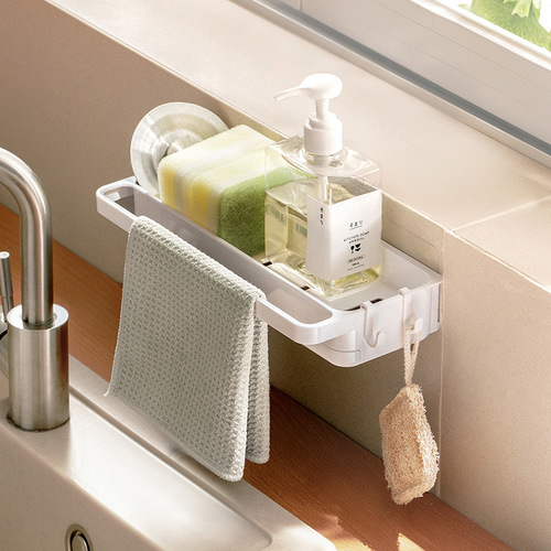 Rag drain rack kitchen sink faucet wall-mountable storage rack household dishcloth storage rack
