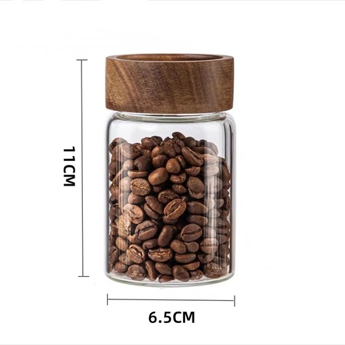 High borosilicate glass sealed tea can, food grain storage jar, kitchen household moisture-proof coffee bean storage jar
