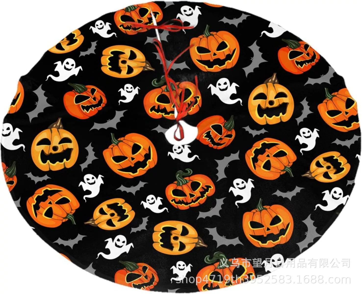 Кроссбордная сеkс Halloween елочная юбка новая фланелевая линя рождественские украшения тыква призрак летучая мышь черная кошка ведьма