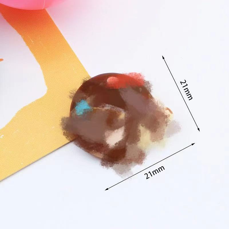 Marrón hielo transparente lindo oso galleta resina accesorios Oso de café DIY crema pegamento teléfono caso horquilla material al por mayor