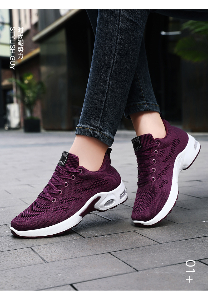 法米姿 新款外贸女鞋韩版休闲气垫跑步鞋透气软底运动鞋