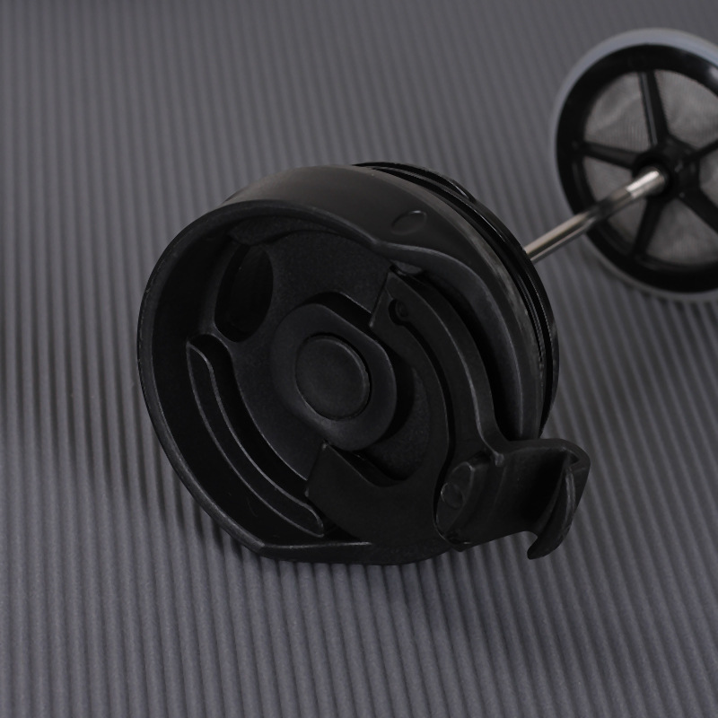 Personalizado 304 de acero inoxidable mano punzonado presión taza de café con barra de presión colador taza de vacío portátil coche taza