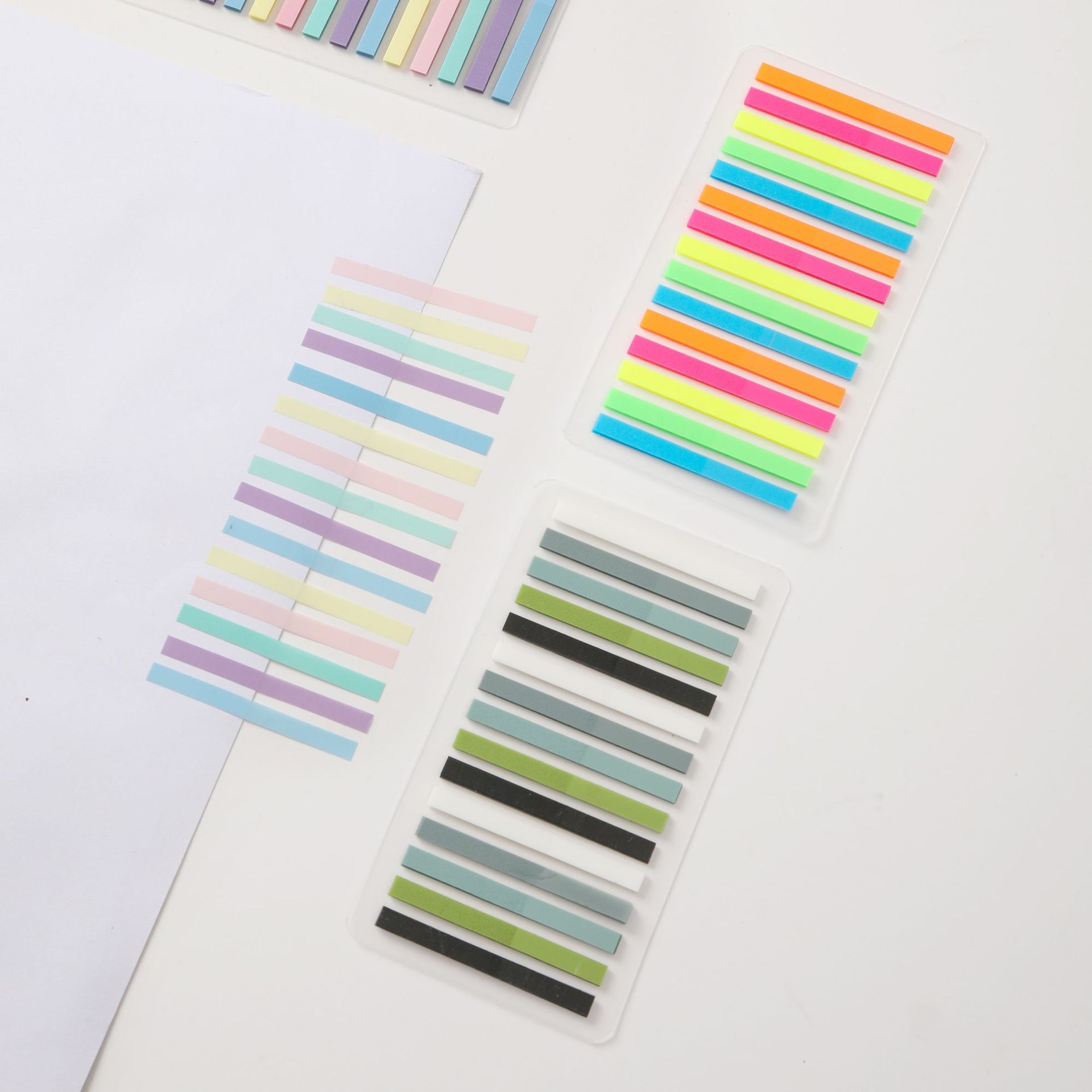 Japanese and Korean Creative Sticky Notes, Ultra-Narrow Index Tabs, Colorful Reusable Sticky Notes, Student Message Markers, Stationery Stickers, Journaling Supplies