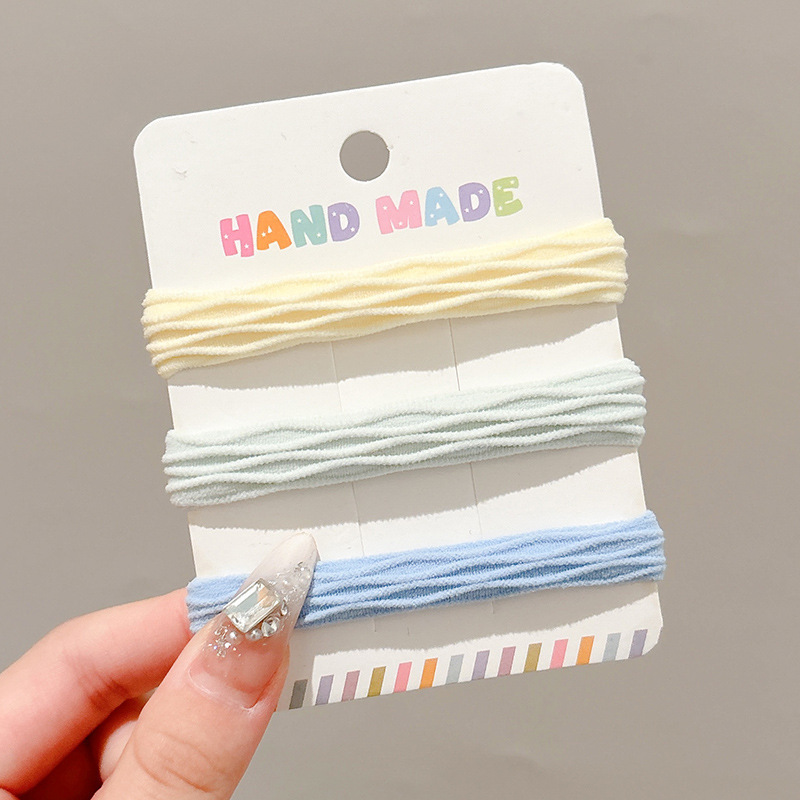 Cuerdas de cabello de alta elasticidad sin costura, anillo de cabello de cola de caballo, cuerdas de cabello de correa femenina, cuerdas de cabello de bola simple, cubierta de cuero cabelludo