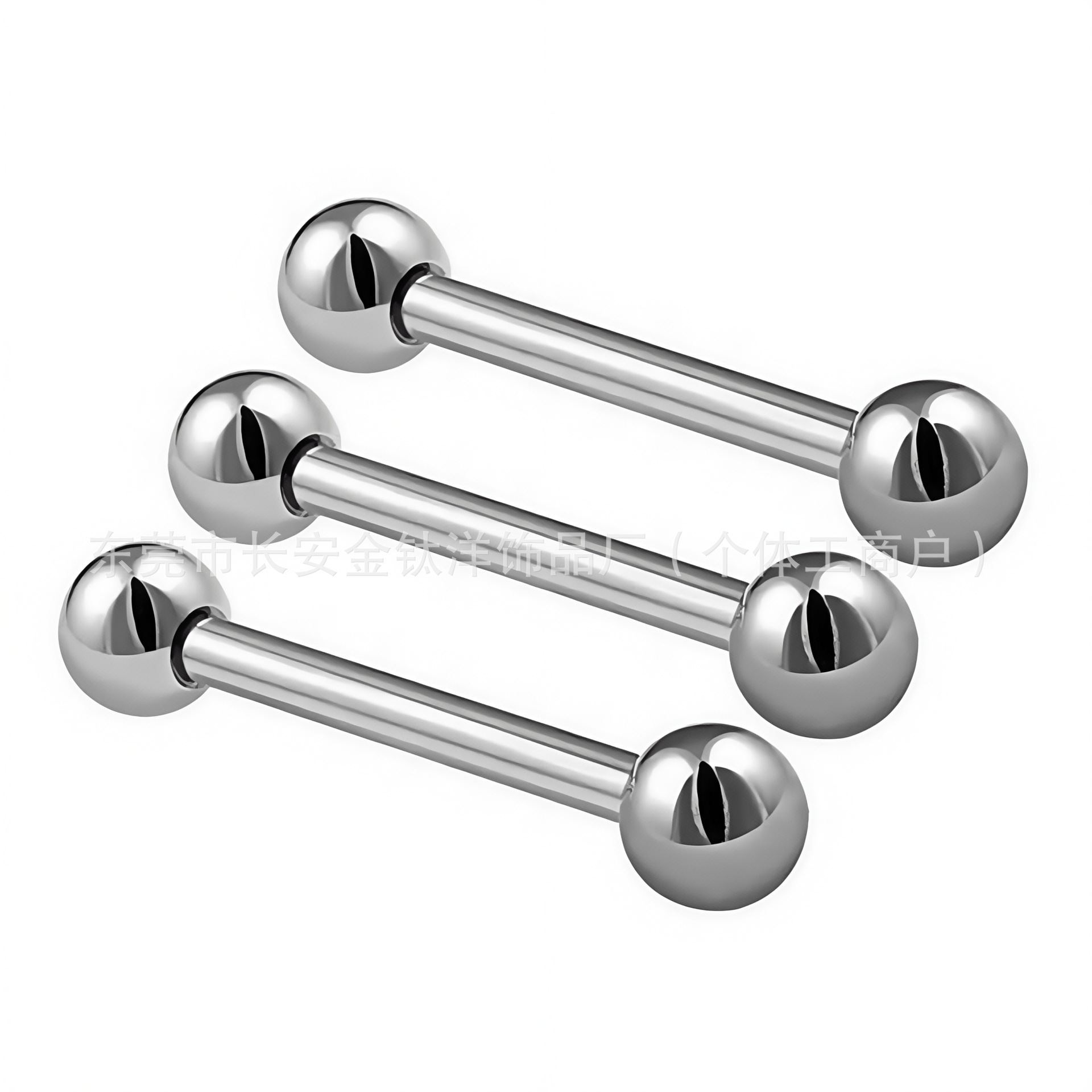 F136 Titanium Internally Threaded Round Ball Tongue Nail Ear Bone Nail Ear Bridge Breast Nail Straight Rod G23 Titanium Alloy Piercing Jewelry detail image 7