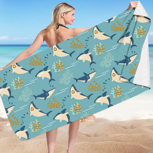 Cartoon beach shark