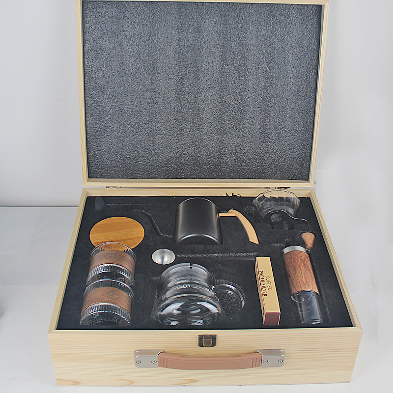 Máquina de café de molino de mano Set de café portátil espresso italiano cafetera de café de mano molino de frijoles regalo regalo