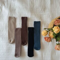 維木童裝兒童襪子無根襪秋冬2023新款男女童嬰兒秋季中筒寶寶棉襪