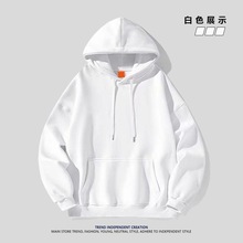 银狐绒连帽卫衣情侣装潮流秋冬季休闲慵懒风纯色带帽上衣男女