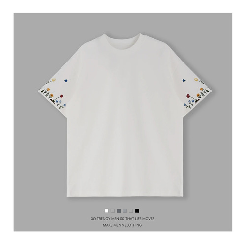 【Spring and Summer】Men's Summer Fashion Personal Versatile High-Quality Casual Trendy Light Luxury Short-Sleeve T-Shirt