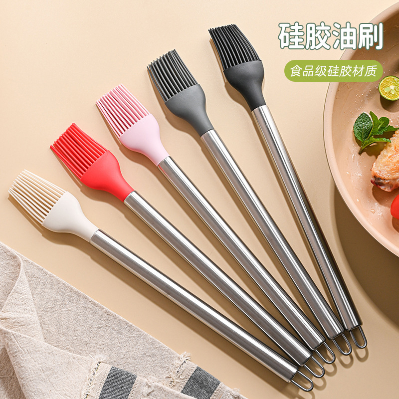 家庭用シリカゲルオイルブラシ高温バーベキューブラシ食品級ブラシキッチン烙餅ベーキングシリカゲルブラシ焼きパンケーキ|undefined