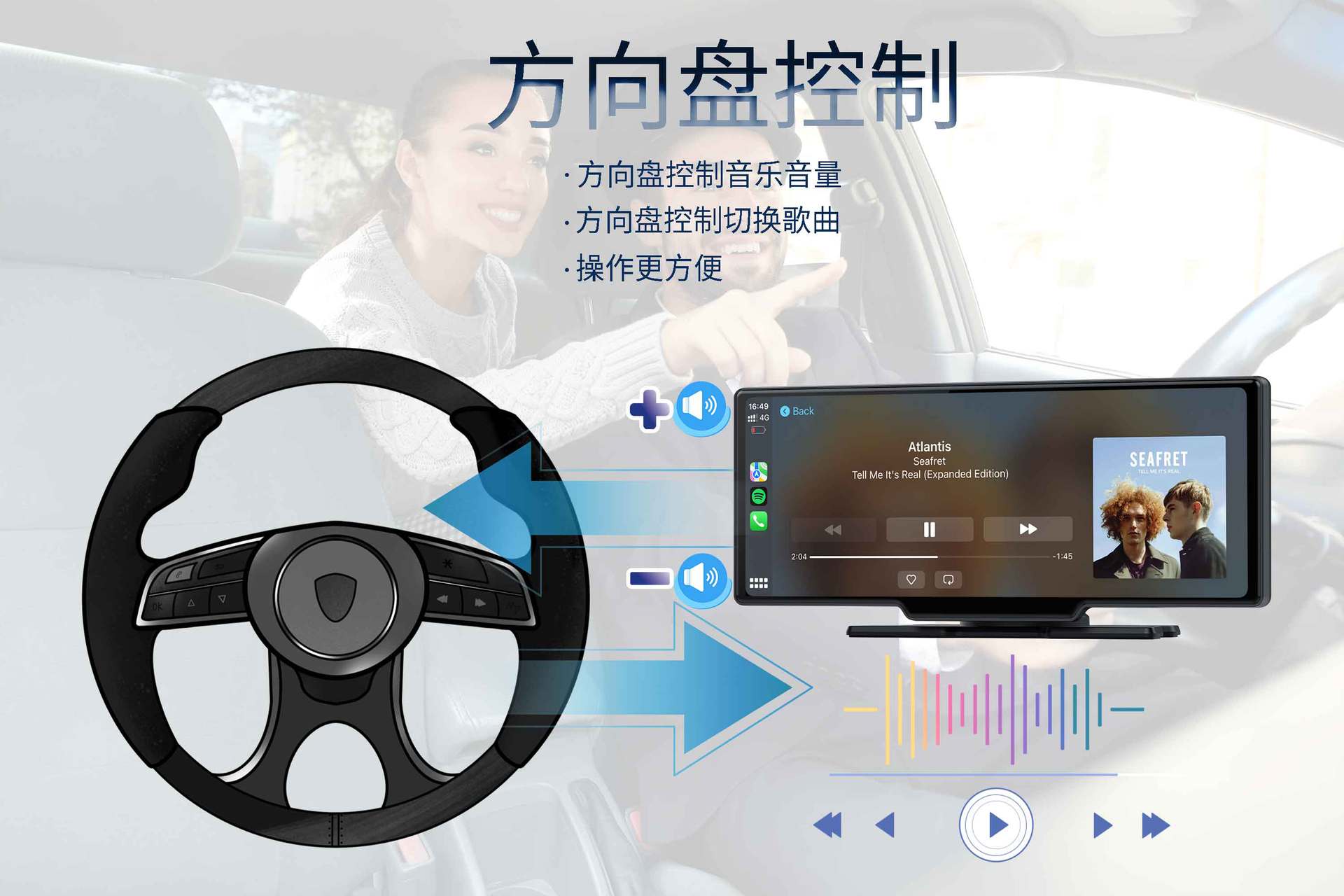 2026 New Product 10.26 Carplay Central Control HD Car Navigation 5G WiFi Car ADS Dashcam