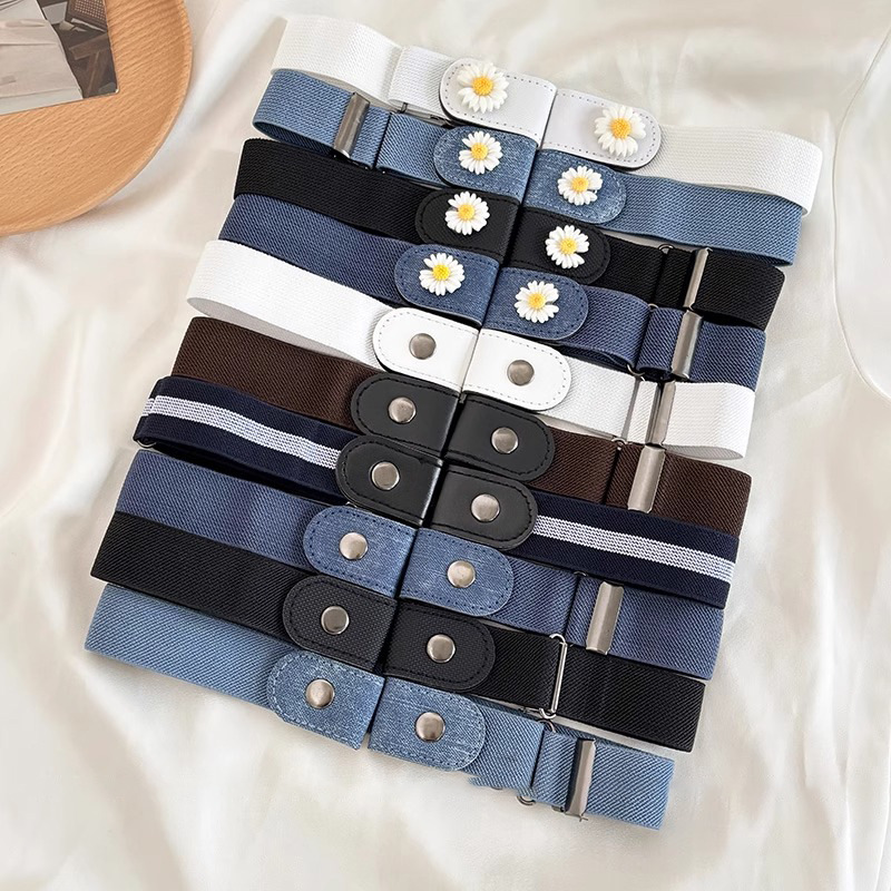 Cinturón perezoso para mujer jeans apretar cinturón portátil cintura artefacto cinturón invisible cinturón elástico simple