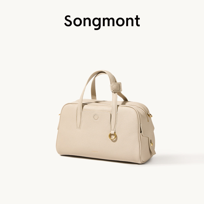 【ウェンチと同じスタイル】Songmont 山下裕松 トラッキング タイヤ 牛革 ボウリングバッグ ボストン ハンドバッグ|undefined