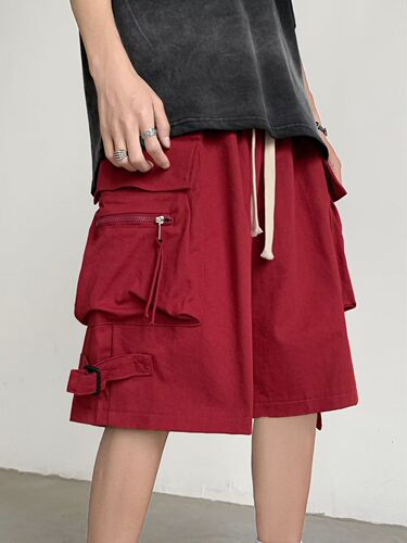 Pure Cotton Retro Japanese Style Multi-Pocket Work Shorts for Men and Women, Summer Trend Brand Streetwear Loose Fit Versatile Five-Finger Pants