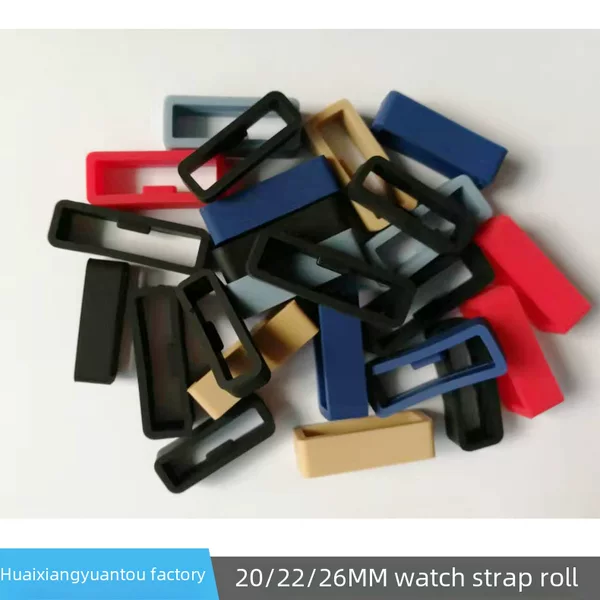 Factory direct supply watch with fixed point silicone movable ring 16 18 20 26 24 22mm silicone strap ring