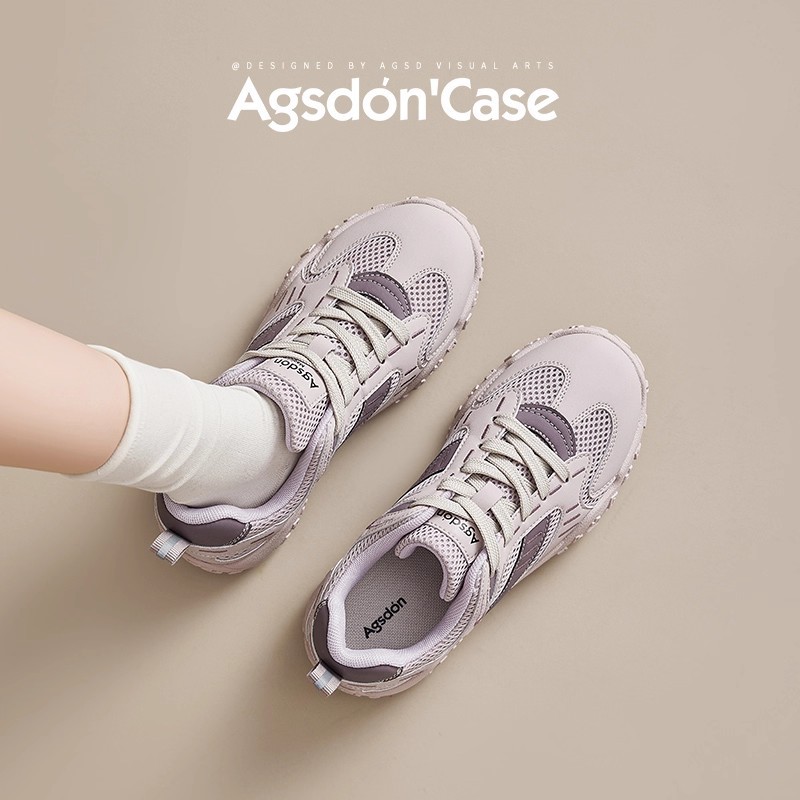 Augu Lion Dengde zapatos de entrenamiento para mujeres 2025 nuevo otoño invierno púrpura zapatos casuales de dopamina estilo de ballet con zapatos de vello