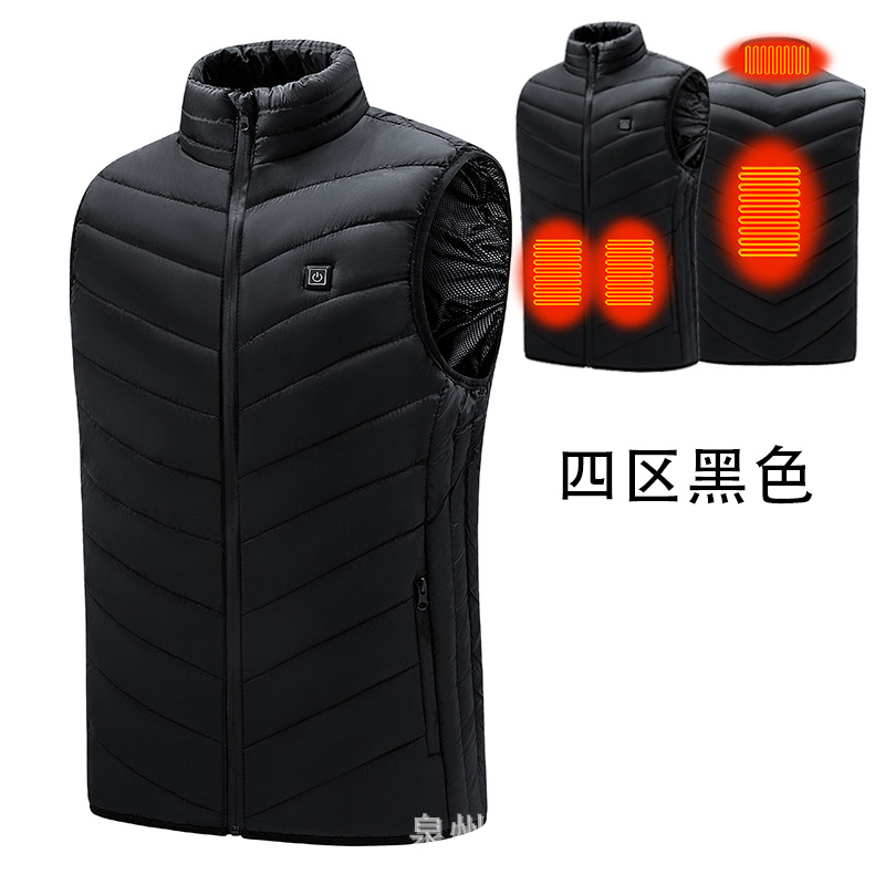 Transfronterizo nuevo Distrito 9 calefacción hombres y mujeres calefacción chaleco invierno cálido inteligente carga calefacción chaleco fábrica al por mayor