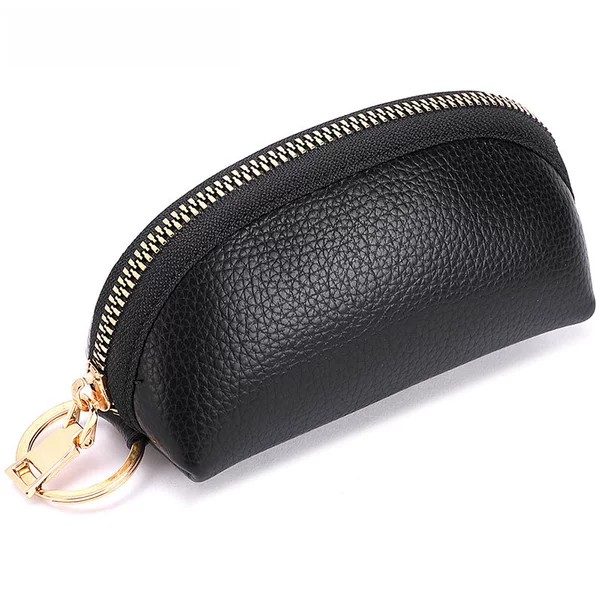 Key Bag Men's Car Key Bag Large Capacity Multifunctional Soft Leather Women's Coin Bag Small Wallet Mini