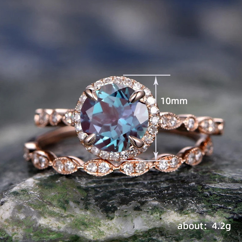 Jewelry & Accessories explosions ring couples wedding classic two ring wedding scene props_voghion.com