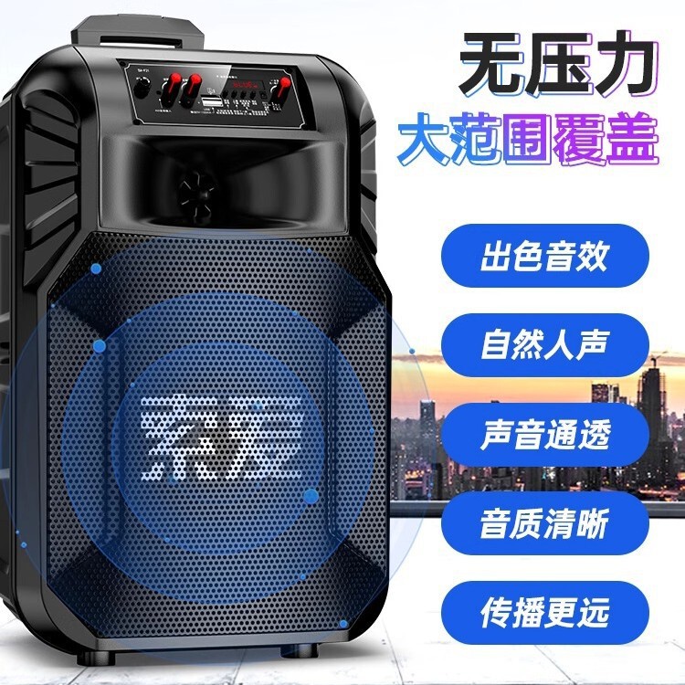 厳選-ソアエアオーディオF21スクエアダンス用モバイルローラー付きポータブルBluetoothスピーカー、高出力、家庭用カラオケ|undefined
