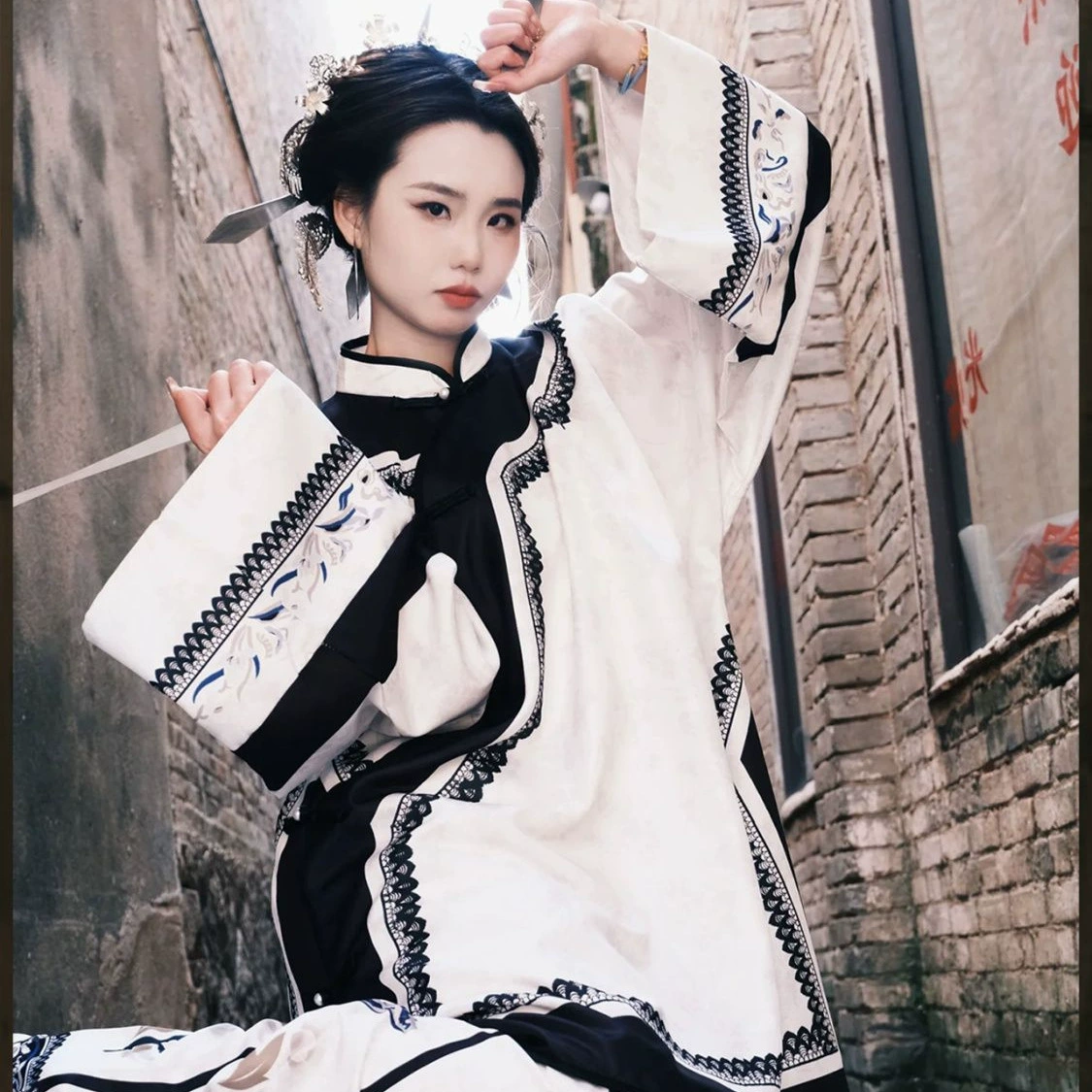 Невидимое культурное наследие Фучжоу, три заколки для волос, три ножа, восстановленная одежда Цин Хань, женские этнические костюмы династии Хань с принтом в древнем стиле Мин