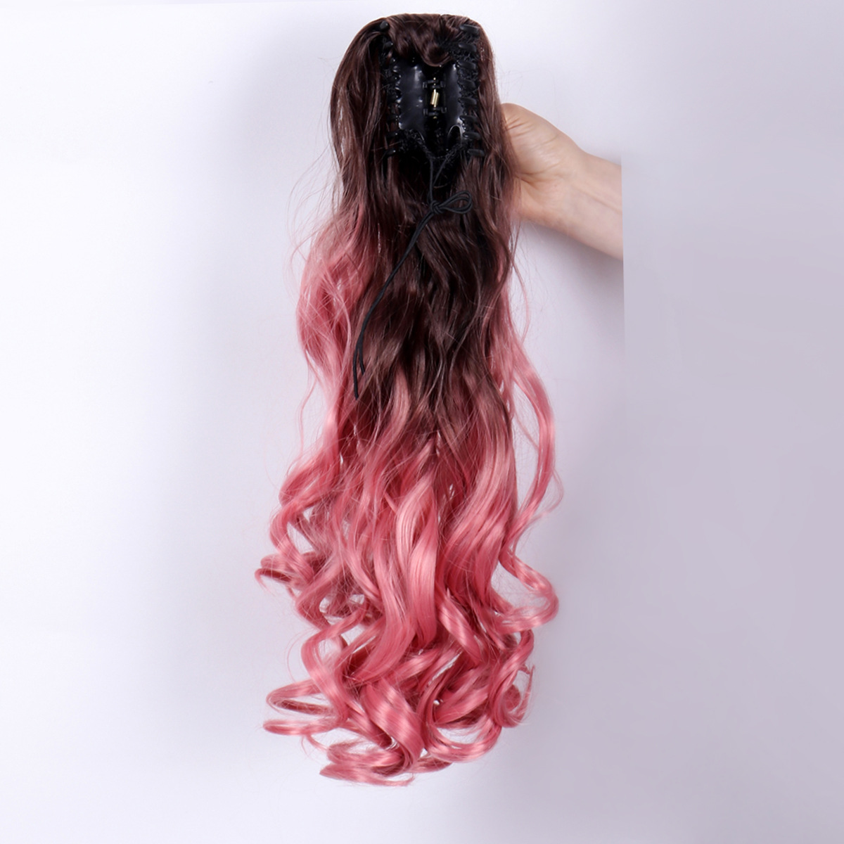 Lange Lockige Synthetik-pferdeschwanz-extensions Für Natürliches Haar_voghion.com