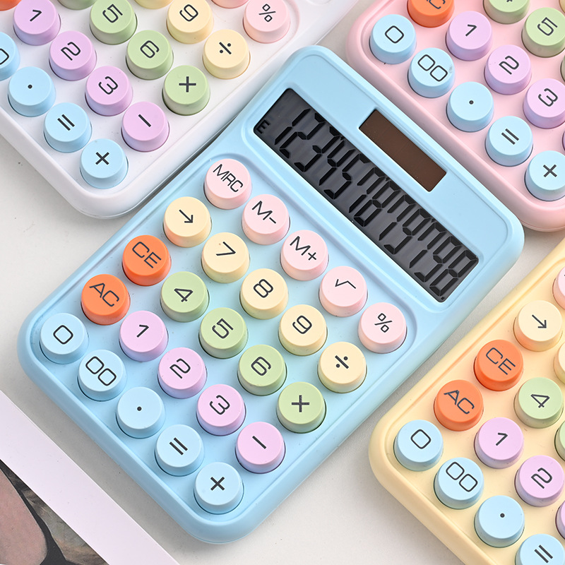 Calculadora de dopamina multifuncional de alto valor facial computadora de color caramelo 12 bits calculadora de oficina al por mayor