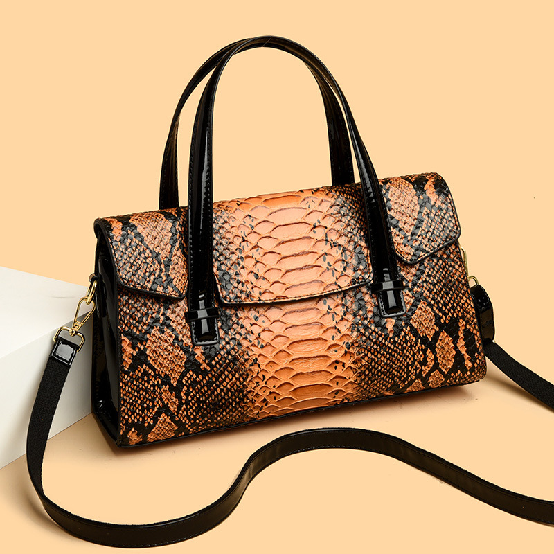 Moda versátil nuevo bolso de las mujeres bolso de pitón patrón retro Otoño e Invierno hombro bolsa de mensajero bolso de las mujeres elegante estilo europeo y americano