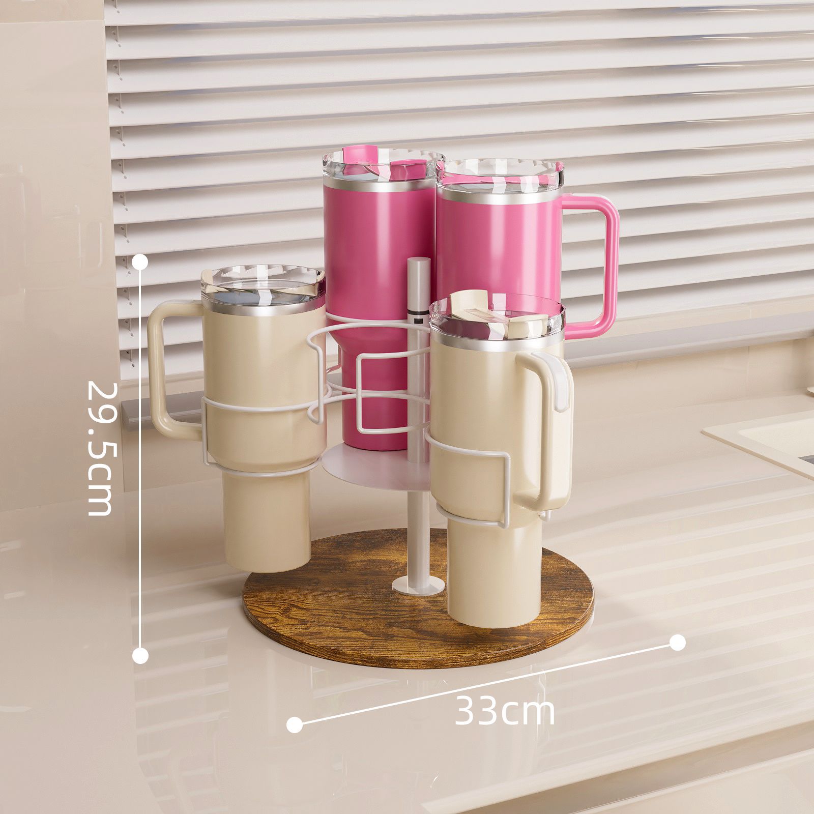 백목판 회전 6컵 모델 [TY-BJ-05-B]