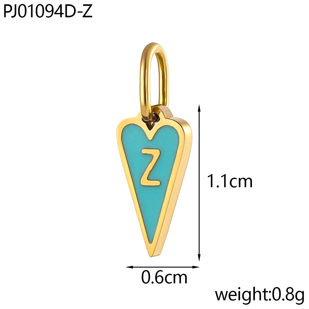 1g Weight Pendant Jewelry Making Type DIY Ornament Accessories Classification 1 Piece, 1 Set Quantity 304 Stainless Steel Material Letter Pattern All Seasons Season Polished Finish Enamel Design Simple Style, Classic Style Style 1 Piece 1 Set 304 Stainless Steel Letter Polished Pendant DIY Ornament Accessories 16