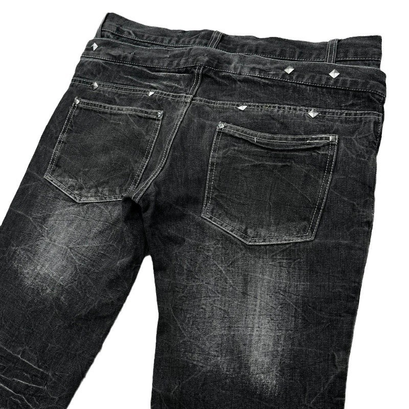 Europa y los Estados Unidos transfronterizos milenios jeans de doble cintura retro estadounidenses lavado con agua para hacer viejos agujeros y2k