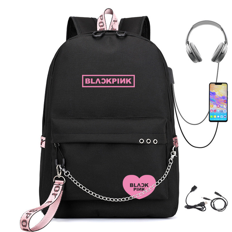 Korean Girl Group Peripherals Printed Backpack USB Charging Multi-Functional Backpack Fan Style School Bag Backpack Korean Girl Group Peripherals Printed Backpack USB Charging Multi-Functional Backpack Fan Style School Bag Backpack