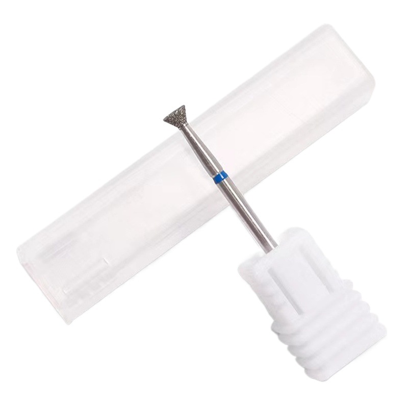 Pre-tratamiento de uñas cabeza de molienda volando en forma de mariposa anti-desbordamiento pegamento eliminación cutina diamante rectificadora accesorios de la máquina de diamante