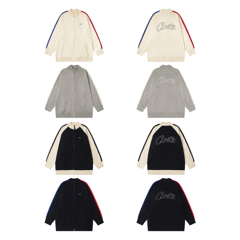 Cross-Border Corteiz Trendy Brand Sweater Zipper Cardigan Jacket American Retro Street Hip-Hop Jacket for Men and Women