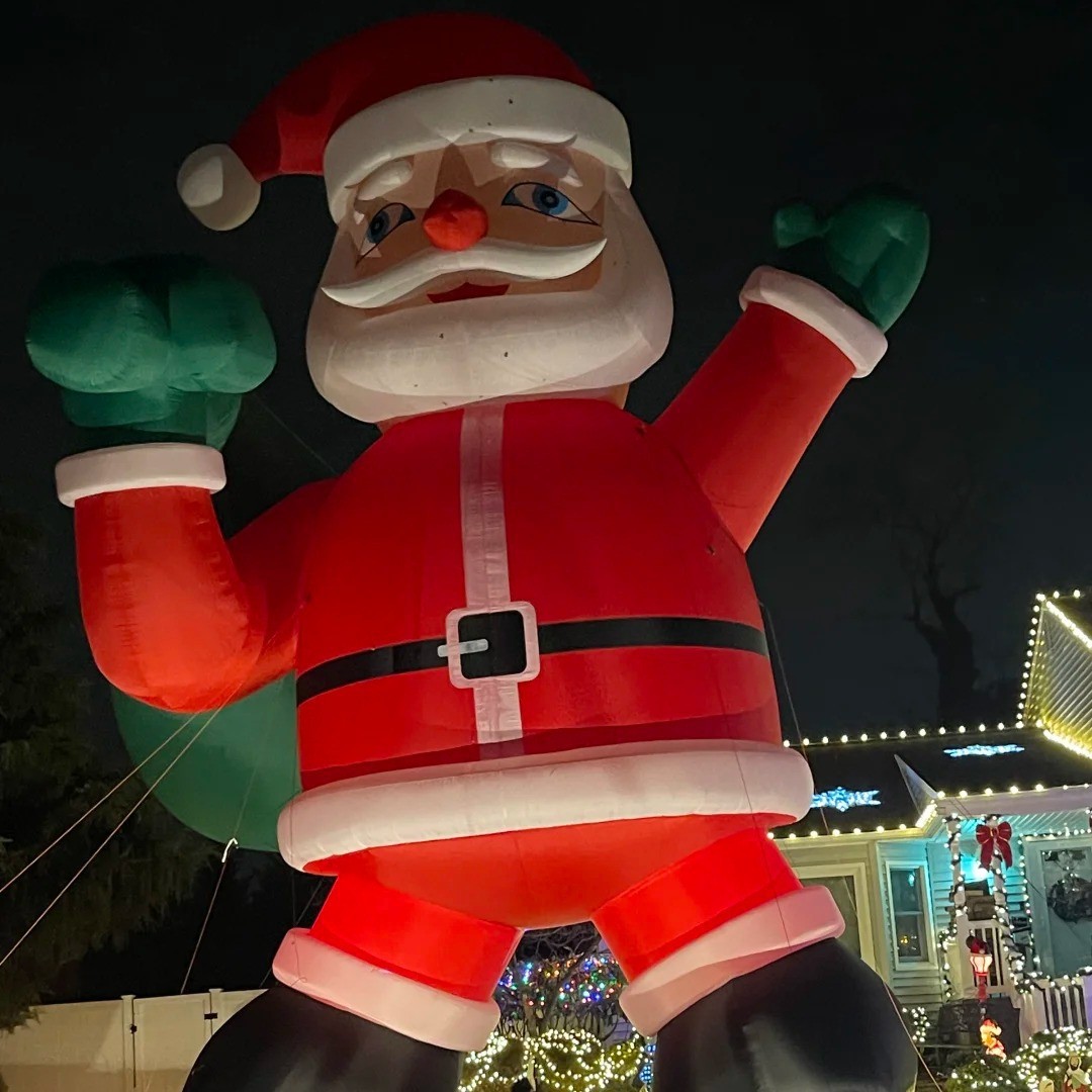 Navidad temática modelo de aire Papá Noel + árbol de Navidad fábrica directa decoración de fiestas props ahora