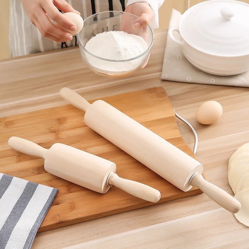 Herramienta de horneado doméstica de madera sólida de tamaño pequeño de madera de hayaja para prensar la superficie de la piel de la cabra