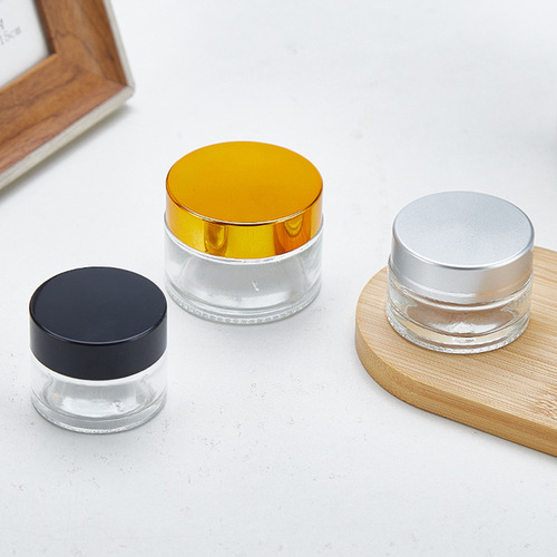 100g transparent glass cream jar, 50g face cream jar, 30g eye cream jar, transparent mask can cosmetic refilling bottles