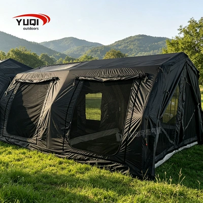 17.2 square meters outdoor camping quick-open inflatable tent, portable Oxford cloth inflatable tent for travel, camping tent for family use (Avtomobil dam çadırları) - black-size-4836-23m