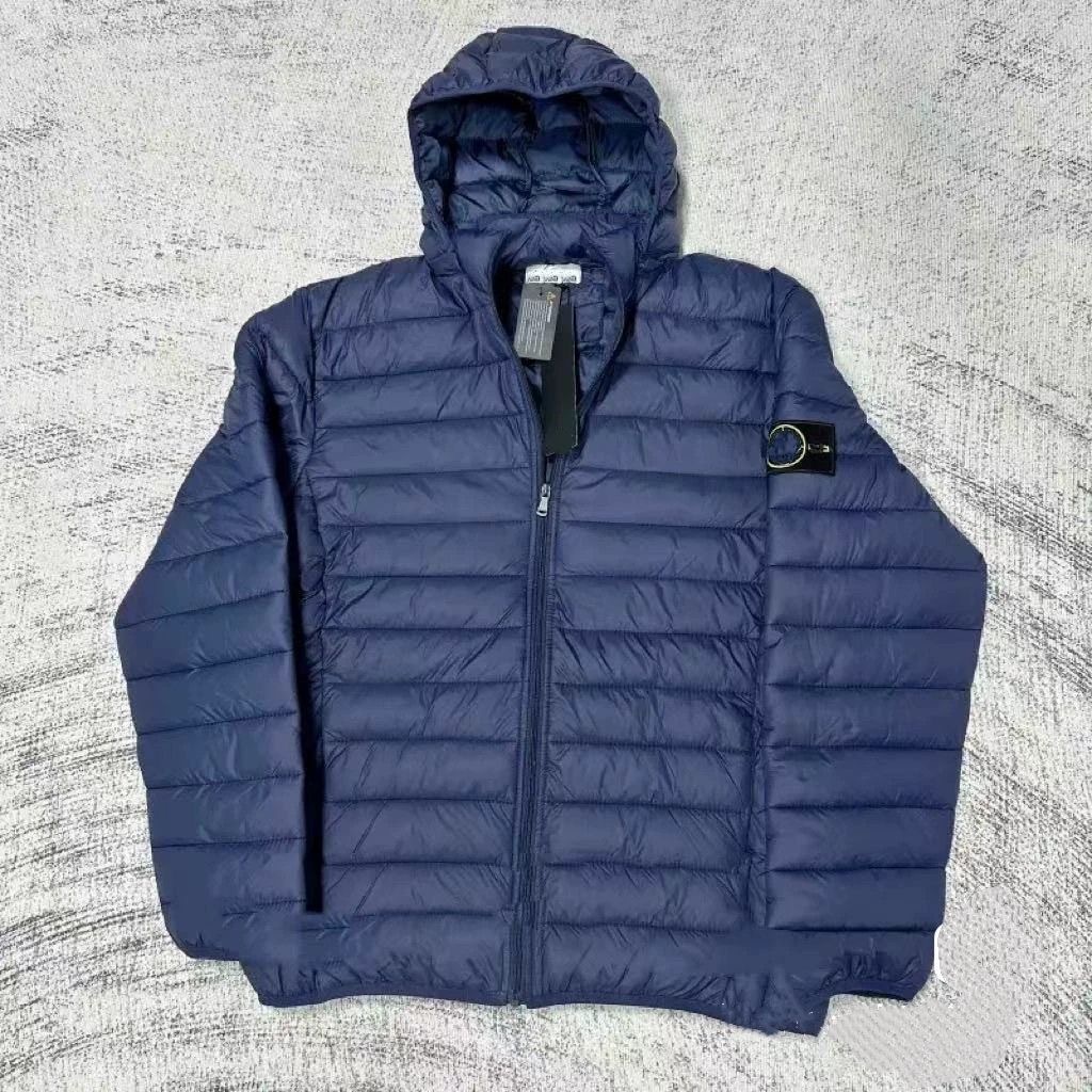 Cross-border STONE marca de moda piedra bordada clásica manga chaqueta con capuzas chaqueta con cremallera para hombres y mujeres