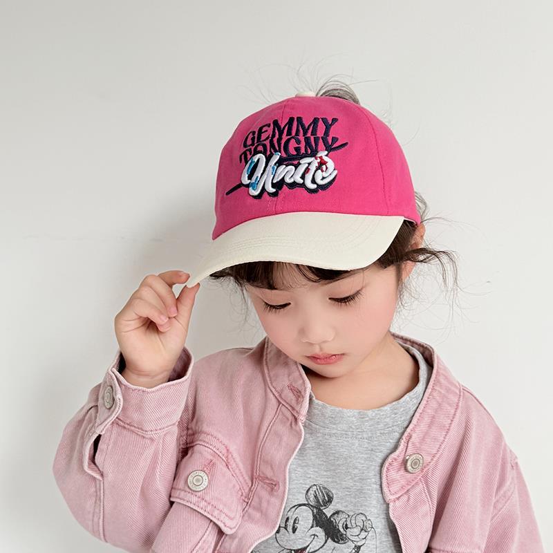 Sombrero para niños con cola de caballo alta, primavera y otoño, gorra de visera para niñas a juego, gorra de béisbol con techo vacío, sombrero para el sol de moda de todo fósforo