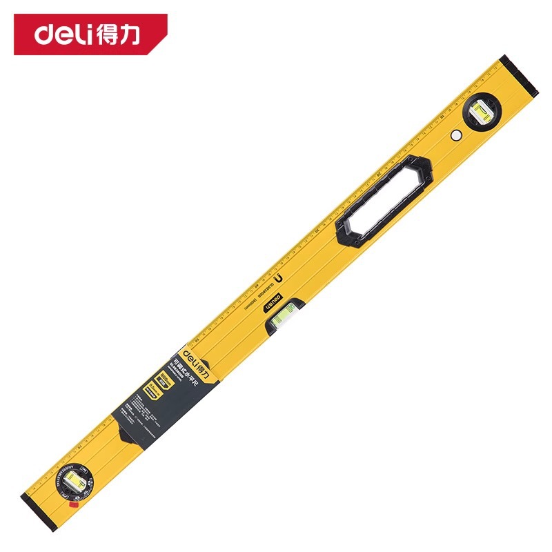 得力工具DL983800B强磁可调式铝合金水平尺水平尺高精度强磁家用