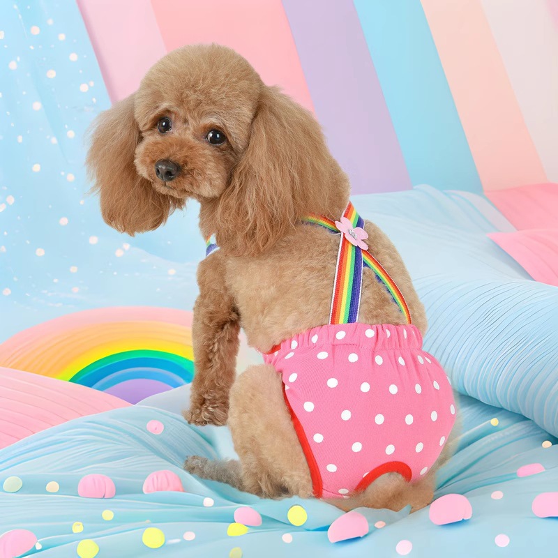 Pantalones fisiológicos para mascotas nuevos pantalones fisiológicos de suspensión lindo pantalones para perros pantalones menstruales de peluche pantalones de una pieza de pelo