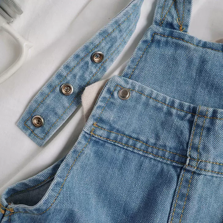 Summer children's fashionable denim suspenders for men and women, shorts, wholesale, 2021 years