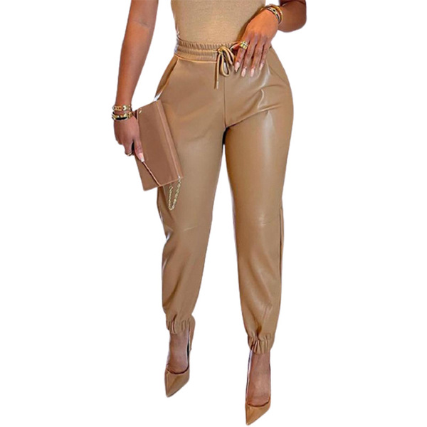 Summer solid color polyurethane trousers for leisure
