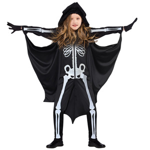 Children jazz dance costumes masquerade party cosplay outfits cloak bats cloak witch skeleton Halloween cosplay clothes